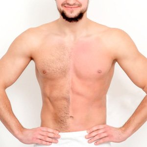 Imagen de hombre referente a depilación de abdomen masculino con cera